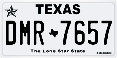 TX license plate DMR7657