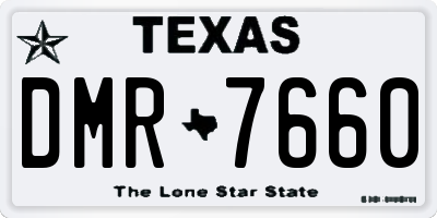 TX license plate DMR7660