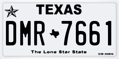 TX license plate DMR7661