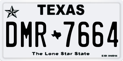 TX license plate DMR7664