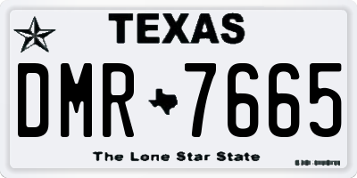 TX license plate DMR7665