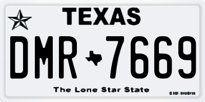 TX license plate DMR7669