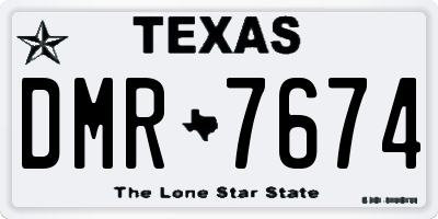 TX license plate DMR7674