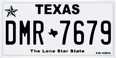 TX license plate DMR7679