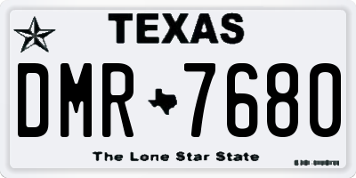 TX license plate DMR7680