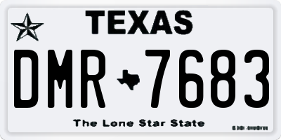 TX license plate DMR7683