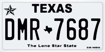 TX license plate DMR7687