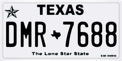 TX license plate DMR7688