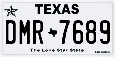 TX license plate DMR7689
