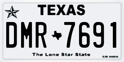 TX license plate DMR7691