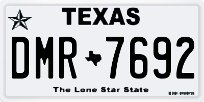 TX license plate DMR7692