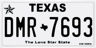TX license plate DMR7693