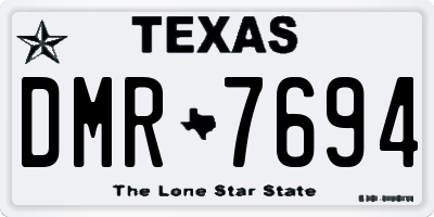 TX license plate DMR7694