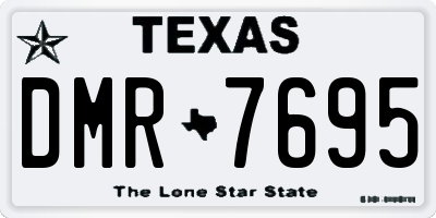 TX license plate DMR7695