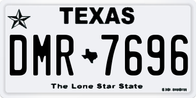 TX license plate DMR7696