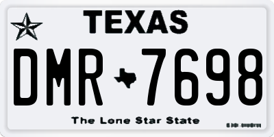 TX license plate DMR7698