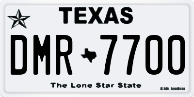 TX license plate DMR7700