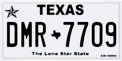 TX license plate DMR7709