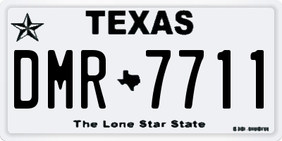 TX license plate DMR7711