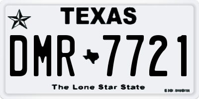 TX license plate DMR7721