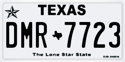 TX license plate DMR7723