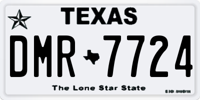 TX license plate DMR7724