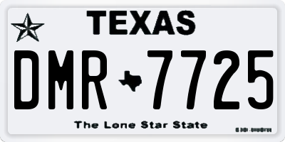 TX license plate DMR7725