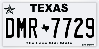 TX license plate DMR7729