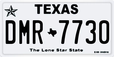 TX license plate DMR7730