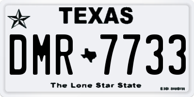 TX license plate DMR7733