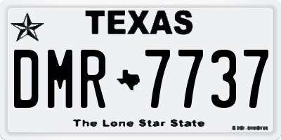 TX license plate DMR7737