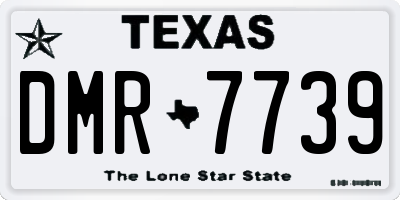 TX license plate DMR7739