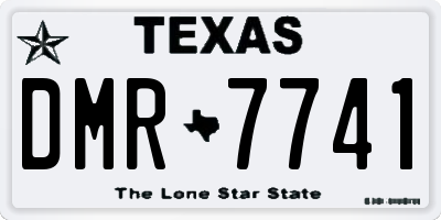 TX license plate DMR7741