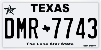 TX license plate DMR7743