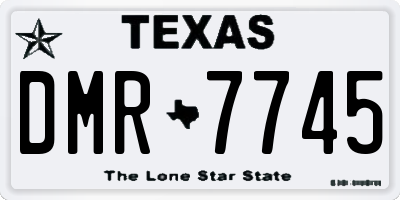 TX license plate DMR7745