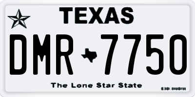 TX license plate DMR7750