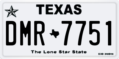 TX license plate DMR7751