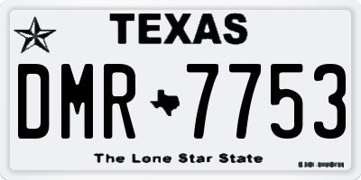 TX license plate DMR7753