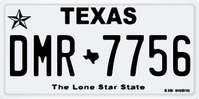 TX license plate DMR7756