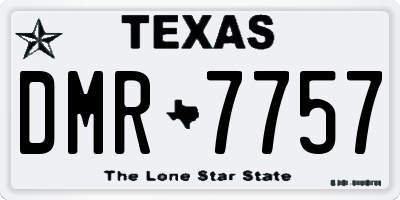 TX license plate DMR7757