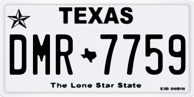 TX license plate DMR7759