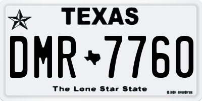 TX license plate DMR7760