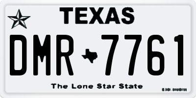 TX license plate DMR7761