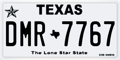 TX license plate DMR7767