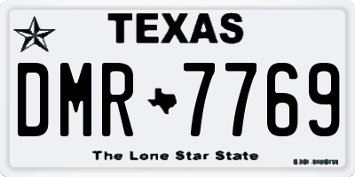 TX license plate DMR7769