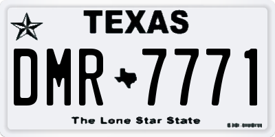 TX license plate DMR7771