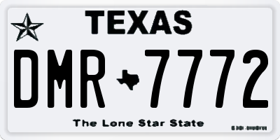 TX license plate DMR7772