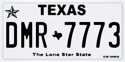 TX license plate DMR7773