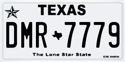 TX license plate DMR7779