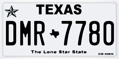 TX license plate DMR7780
